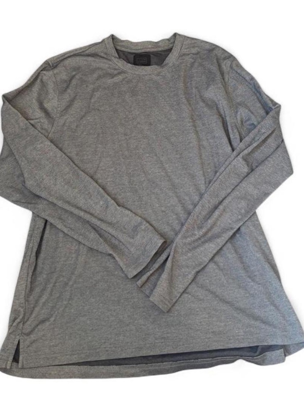 Men's Long Sleeve Crewneck Shirt 14th & Union large - Gray